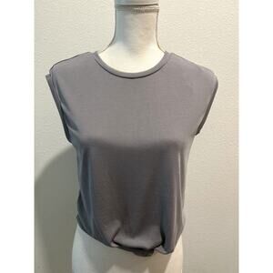 Hippie Rose Juniors Plain Grey Top Size Small Grey Rayon Polyester Casual Basic